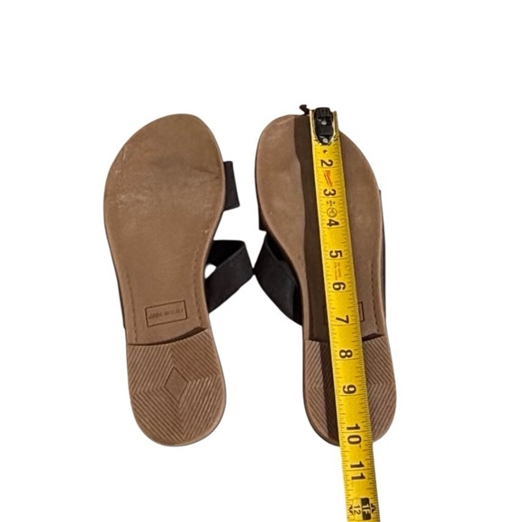 Coach and Four Black Slide Sandals Size 8 Leather - Picture 5 of 6